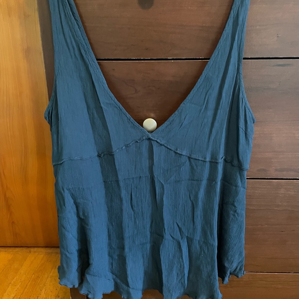 Women's Blue Sleeveless Top